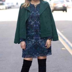 CAbi Noel Dress Eternity Damask Print Size Small Long Sleeve Style 3339